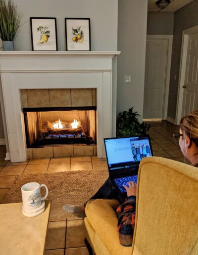 remote worker girl